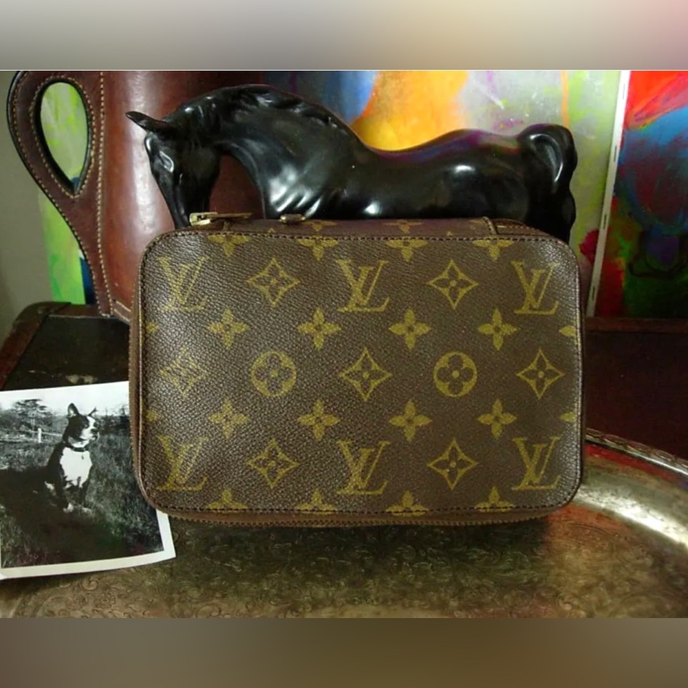 RARE Vintage LOUIS VUITTON Monte Carlo GM Travel Accessory Jewelry Case Keeper